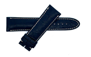 Montblanc Men's 22mm x 20mm Black Alligator Leather Watch Band FVH