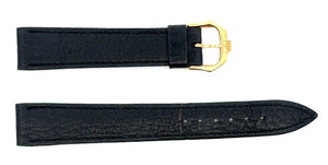 Raymond Weil 16mm Black Leather Watch Band Strap W/ Silver Buckle