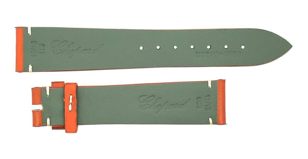 Chopard 19mm x 16mm Brown Genuine Leather Men's Watch Band Strap