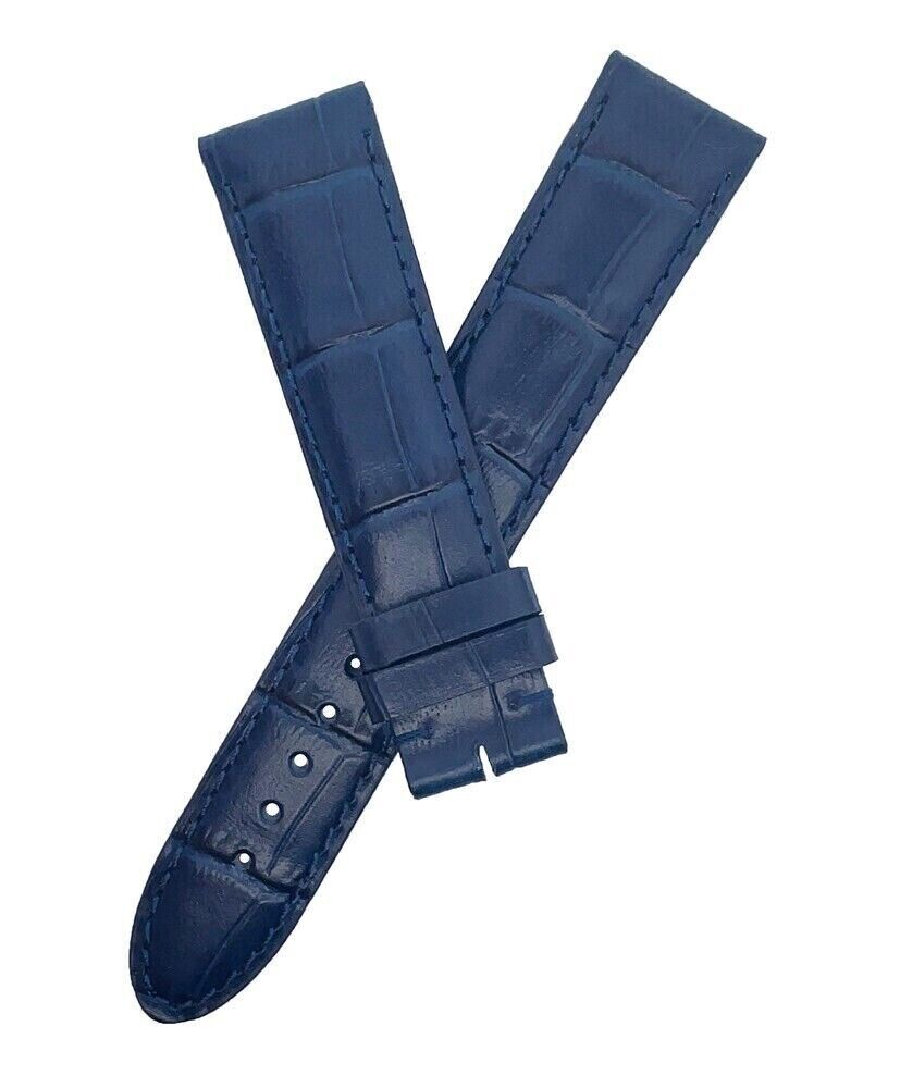 Montblanc Men's 19mm x 17mm  Blue Alligator Leather Watch Band FBK