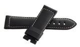Genuine Graham 22 mm x 20 mm Black Genuine Leather Watch Band