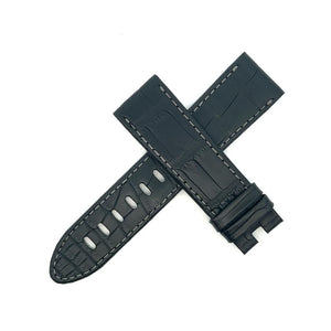 Men's Montblanc 22mmx20mm Black Genuine Leather Watch Band Strap FWE