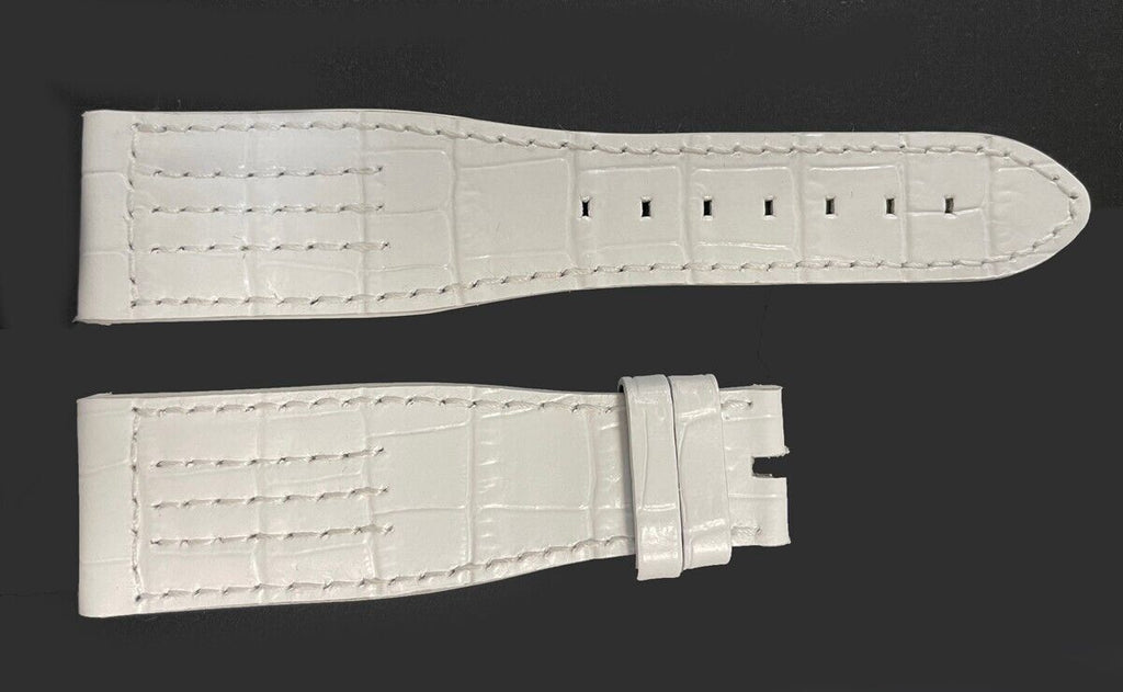 Chopard 24mm x 18mm White Alligator Watch Band Strap B1111