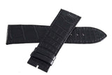 Barthelay 25mm x 23mm Black Alligator Leather Watch Band Strap