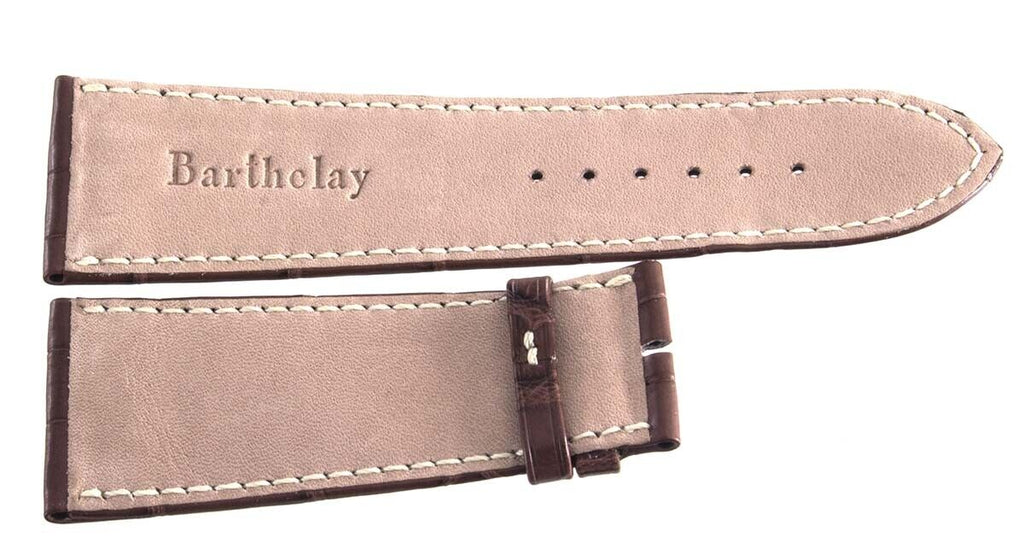 Barthelay 30mm x 25mm Brown Alligator Leather Watch Band Strap