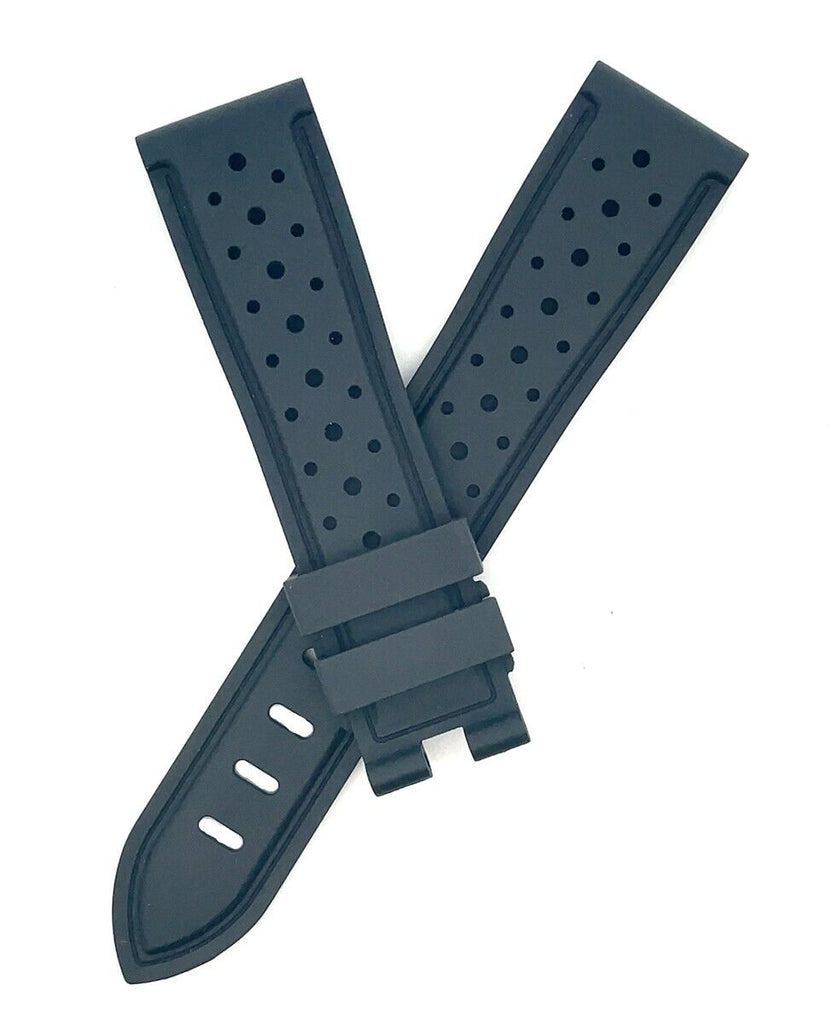 Montblanc Men's 20mm x 18mm Black Rubber Watch Band Strap XS