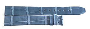 Montblanc Womens 14mm x 13mm Blue Alligator Leather Watch Band Strap FZB