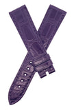Chopard 18mm x 16mm Dark Purple Alligator Women's Watch Band Strap 105/70