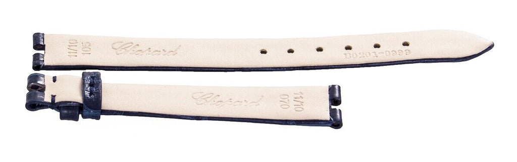 Genuine Chopard 11mm x 10mm Dark Blue Shiny Alligator Watch Band B0201-0999