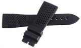 Zenith Chronomaster El Primero 22mm x 18mm Black Rubber Strap Watch Band Strap L
