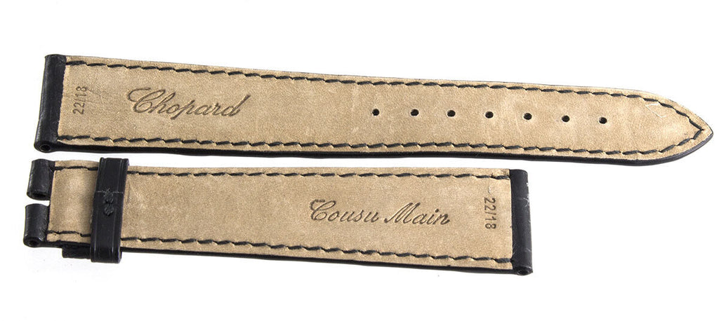 Chopard 22mm x 18mm Black Alligator Watch Band Strap 22L