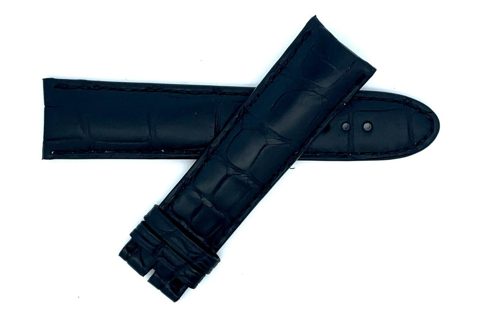 Montblanc Men's 22mm x 20mm Black Alligator Leather Watch Band FSK