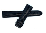 Montblanc Men's 19mm x 17mm Black Alligator Leather Watch Band FRB