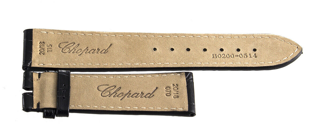 Chopard 20mm x 18mm Black Alligator Watch Band Strap B0200-0514