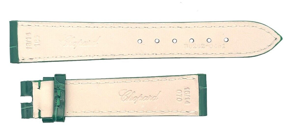 Chopard 16mm x 14mm Green Alligator Leather Watch Band Strap 105/70