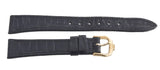 Raymond Weil 13mm x 12mm Black Calfskin Gold Buckle Watch Band 13R