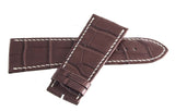 Barthelay 30mm x 25mm Brown Alligator Leather Watch Band Strap