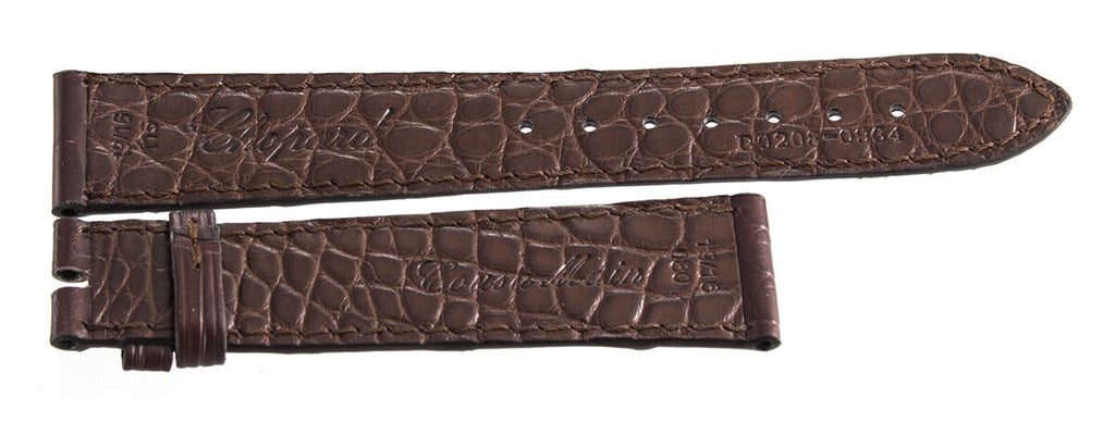 Genuine Chopard 19mm x 16mm Brown Alligator Watch Band 115 B0208-0964