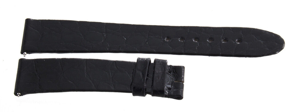 Montblanc Men's 17mm x 15mm Black Alligator Leather Watch Band Strap FVK