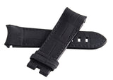 Montblanc Men's 22mm x 20mm Matte Black Alligator Leather Watch Band Strap FRK