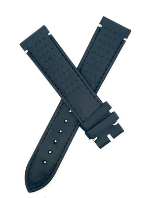 Chopard 19mm x 18mm Black Leather Men's Watch Band Strap