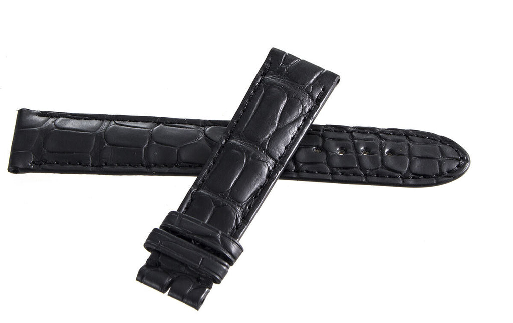 Montblanc Men's 21mm x 18mm Black Alligator Leather Watch Band PYH