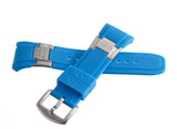 Aqua Master 28mm Baby Blue Rubber Watch Band Strap W/Silver Buckle