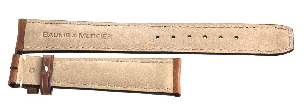 Baume & Mercier 18mm x 16mm Brown Leather Watch Band Strap