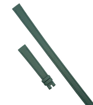 Chopard 12mm x 10mm Green Genuine Leather Women's Watch Band 070/275