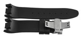 Joe Rodeo JJM6 Master 24mm Black Rubber Watch Band Strap With Silver Buckle