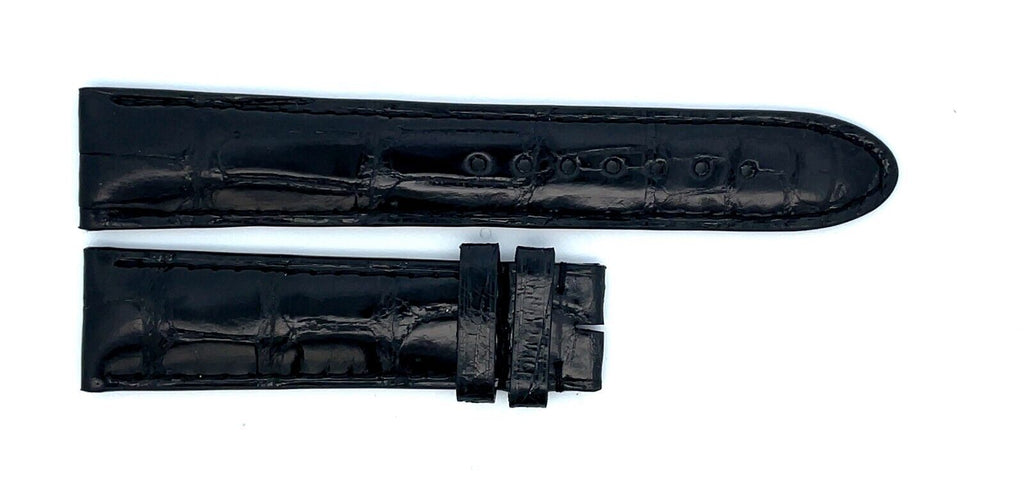 Montblanc Men's 19mm x 17mm Black Alligator Leather Watch Band FRB
