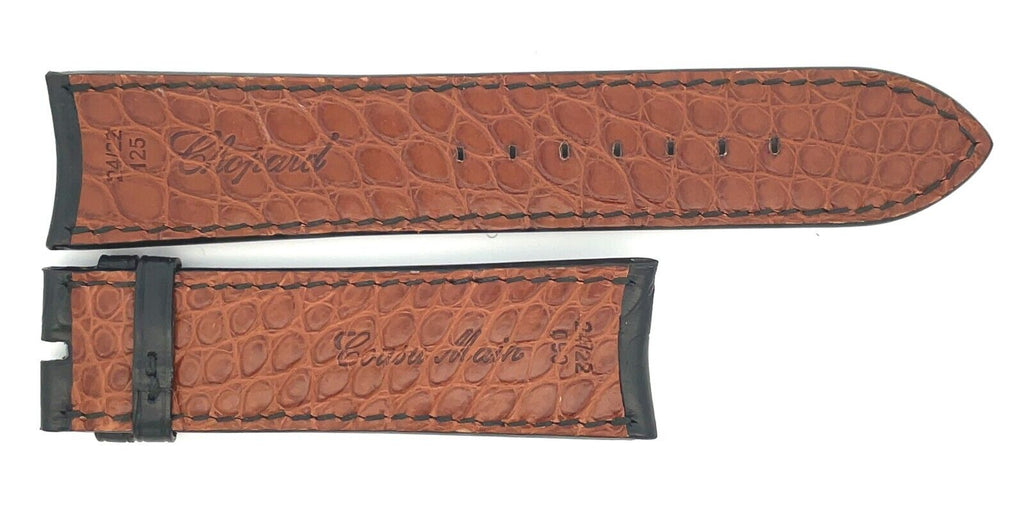 Chopard 24mm x 22mm Black Alligator Watch Band Strap