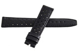 18mm x 16mm Black Leather Watch Band Strap