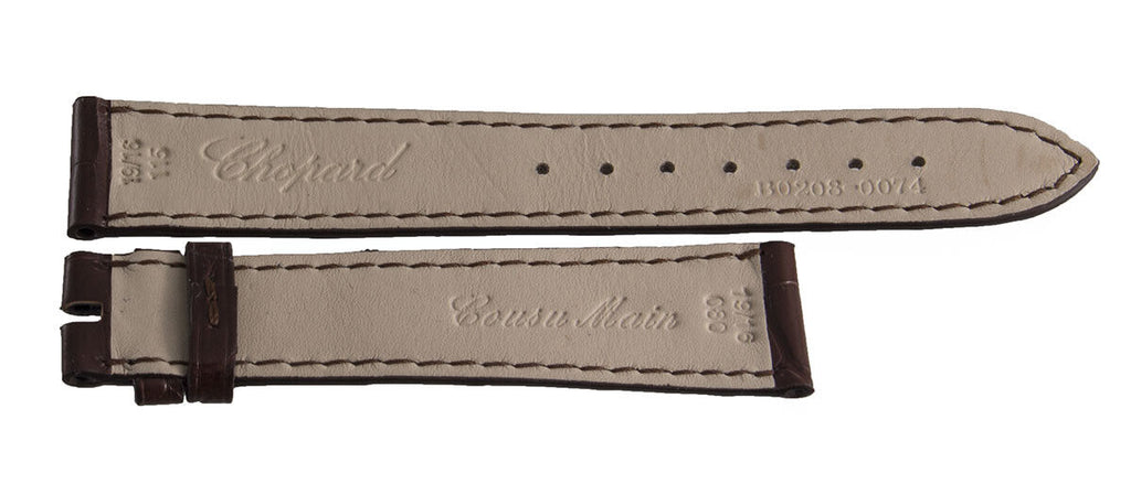 Genuine Chopard 19mm x 16mm Brown Alligator Watch Band Strap 115 B0208-0074