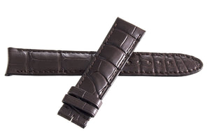 Montblanc 19mm x 17mm Dark Brown Alligator Leather Watch Band Strap FUE