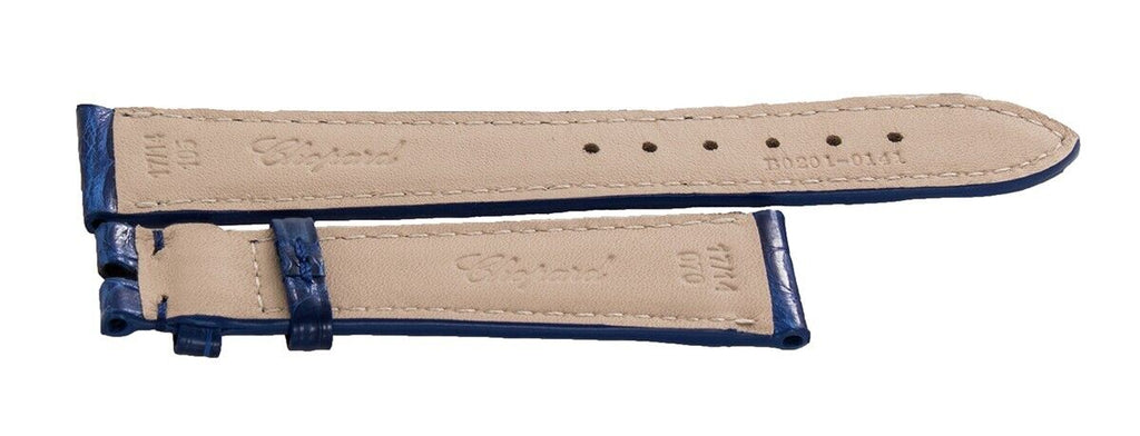 Genuine Chopard 17mm x 14mm Blue Alligator Watch Band Strap 070B0201-0141