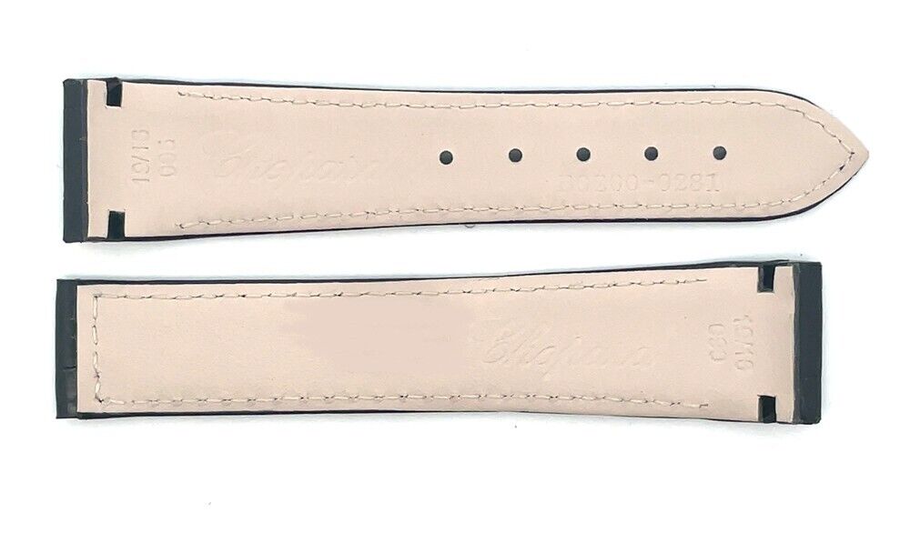 Chopard 19mm x 16mm Black Alligator Watch Band 115/080 B0200-0281