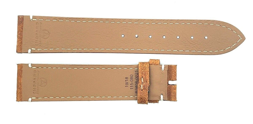 Chopard 19mm x 18mm Light Brown Leather Men's Watch Band Strap