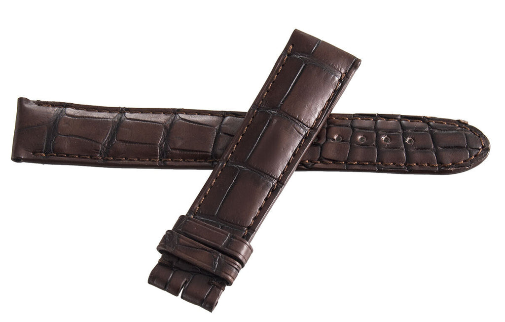 Montblanc Men's 19mm x 17mm Brown Alligator Leather Watch Band Strap FSK