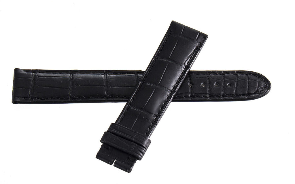 Montblanc Men's 19mm x 17mm Black Alligator Leather Watch Band FTE