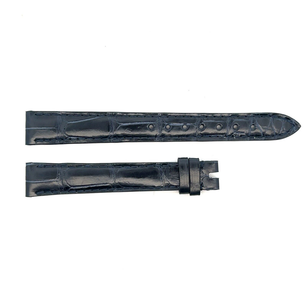 Chopard 14mm x 12mm Dark Navy Blue Alligator Watch Band Strap B0201-0460