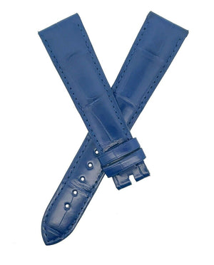 Chopard 20mm x 16mm Blue Alligator Shiny Watch Band Strap B0201-0345