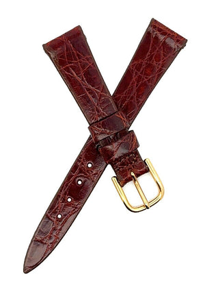 Raymond Weil 13mm S  Women's Brown Leather Watch Band Gold Buckle