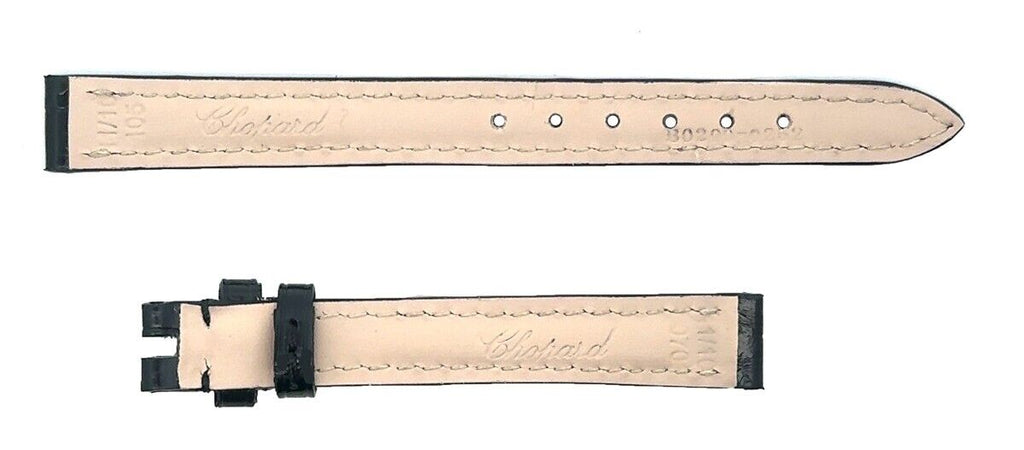 Chopard 11mm x 10mm Black Alligator Women's Watch Band 105/70