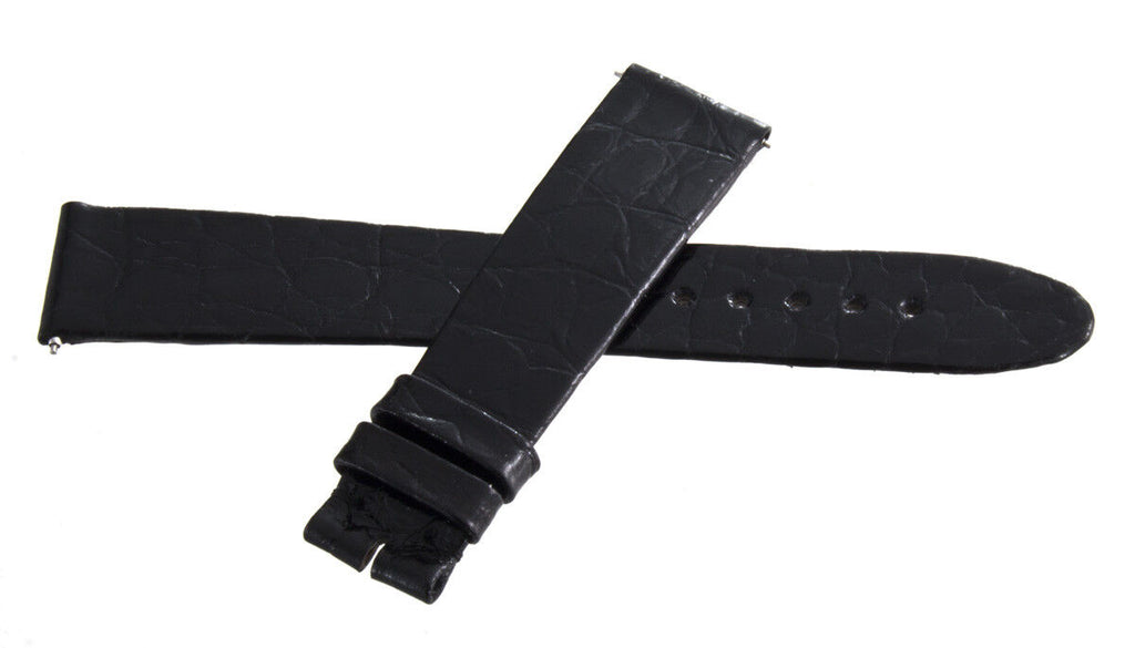 Montblanc Men's 17mm x 15mm Black Alligator Leather Watch Band Strap FVK