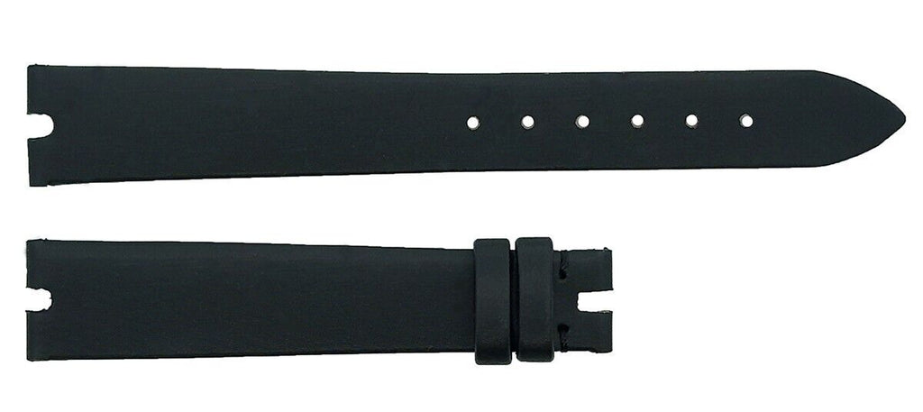 Chopard 14mm x 12mm Black Satin Leather Women's Watch Band Strap 105/70
