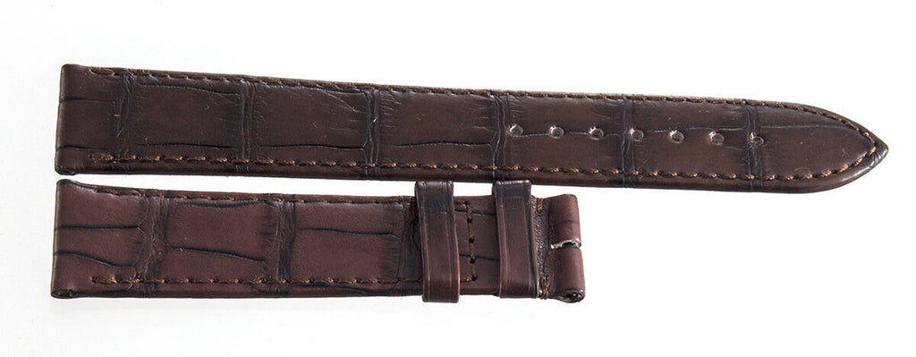 Montblanc 17mm x 16mm Brown Alligator Leather Watch Band Strap FTK