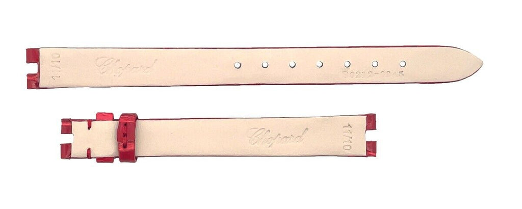Chopard 11mm x 10mm Red Shiny Alligator Watch Band 110/75
