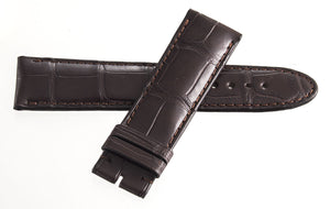 Montblanc Men's 22mm x 20mm Dark Brown Alligator Leather Watch Band Strap FRB