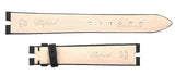 Chopard 14mm x 12mm Black Satin Leather Women's Watch Band Strap 105/70